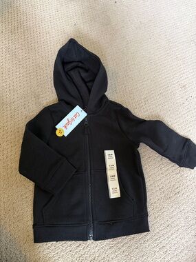 Cat & Jack Black Zip-Up Hoodie for Kids